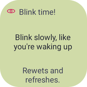 Eye-care blink in Pixel Era Dark