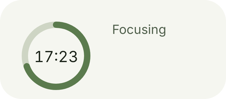 Focus Timer in Botanic