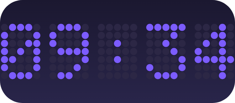 Dot-Matrix Clock widget preview