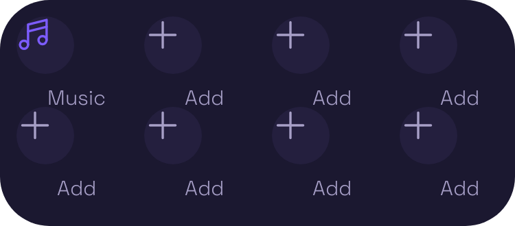 Media shortcuts grid widget preview