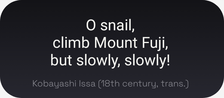 Poem / haiku of the day in Neon Tokyo