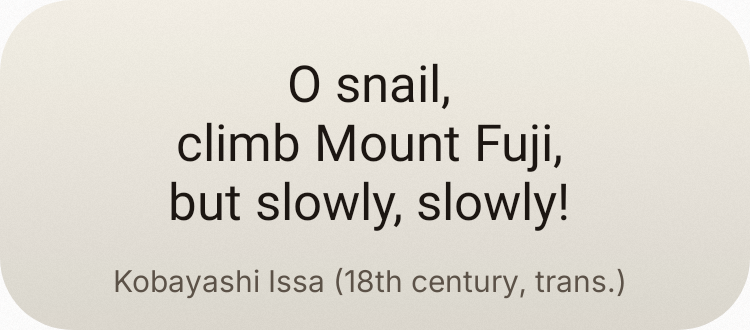 Poem / haiku of the day in Paper