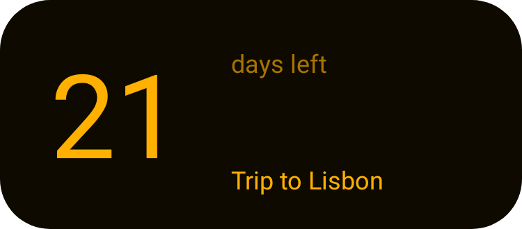 Countdown in Terminal Amber