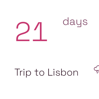 Trip countdown in Kawaii