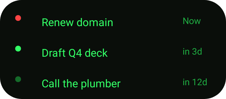 Deadlines in Terminal