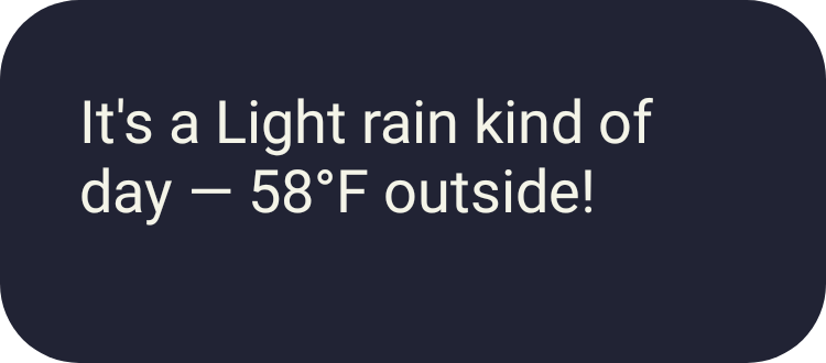 Weather in Words in Pixel Era
