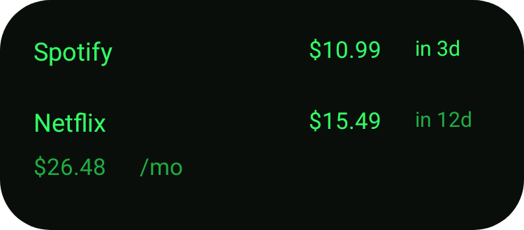 Subscription Radar in Terminal
