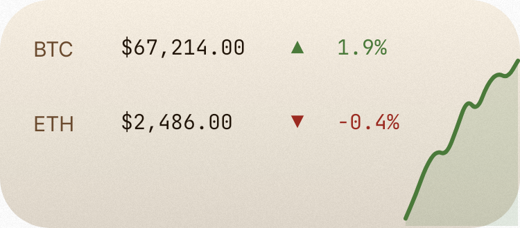 Crypto Ticker in Autumn Film