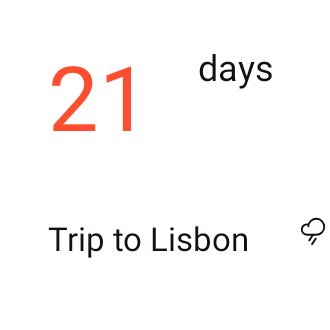 Trip countdown in Playgrid