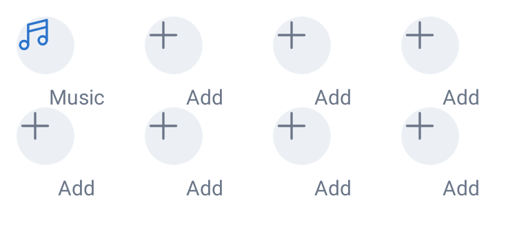 Media shortcuts grid in System