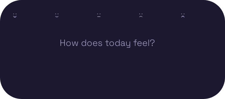 Mood Check-in widget preview