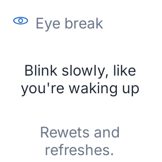 Eye-care blink in Porcelain