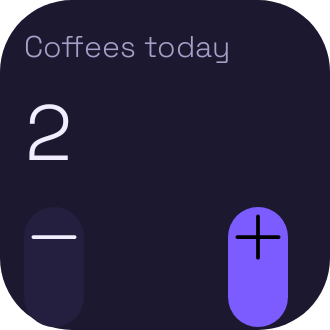 Counter widget preview