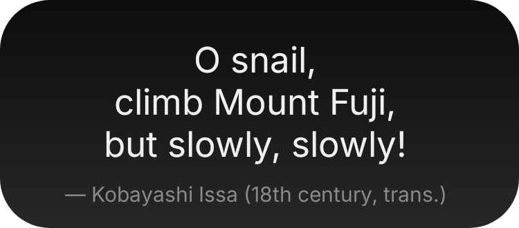 Poem / haiku of the day in Eclipse