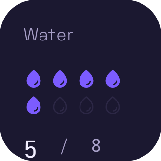 Water intake widget preview