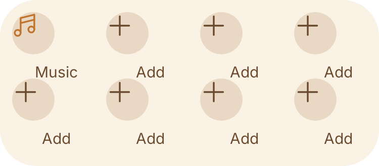 Media shortcuts grid in Autumn Film