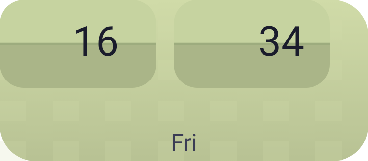 Flip Clock in Pixel Era Dark