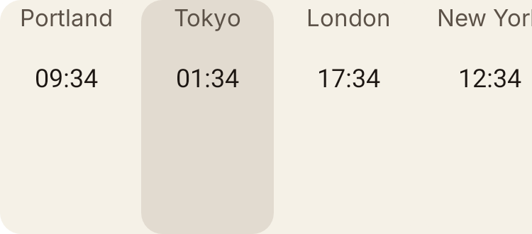 World Clock in Paper