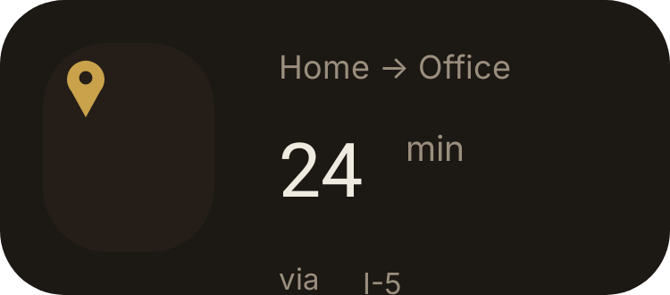Commute ETA in Luxe