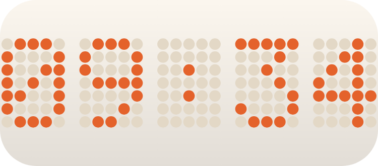 Dot-Matrix Clock in Crema