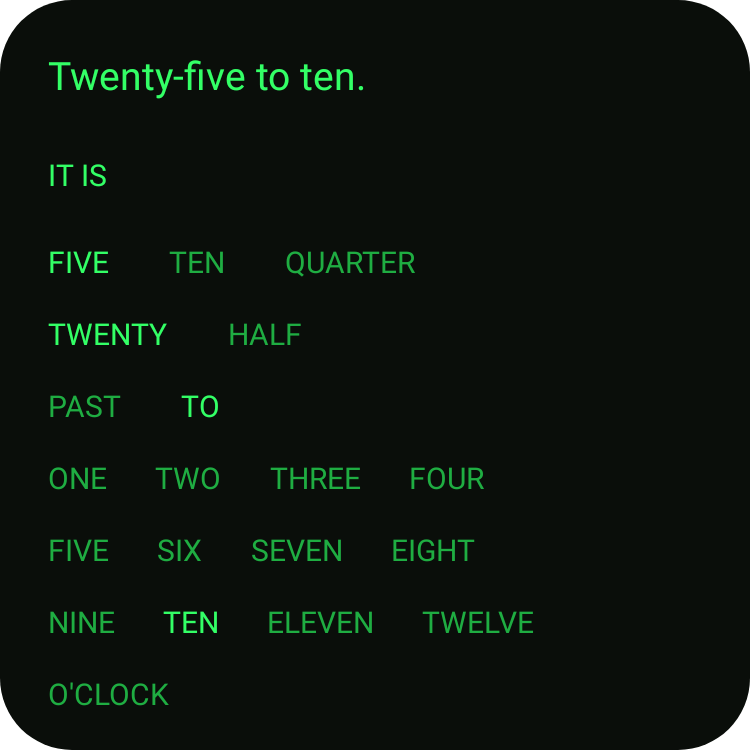 Word clock in Terminal