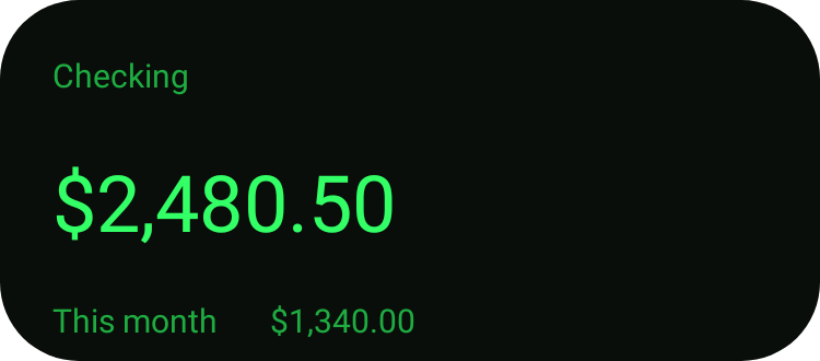 Balance in Terminal
