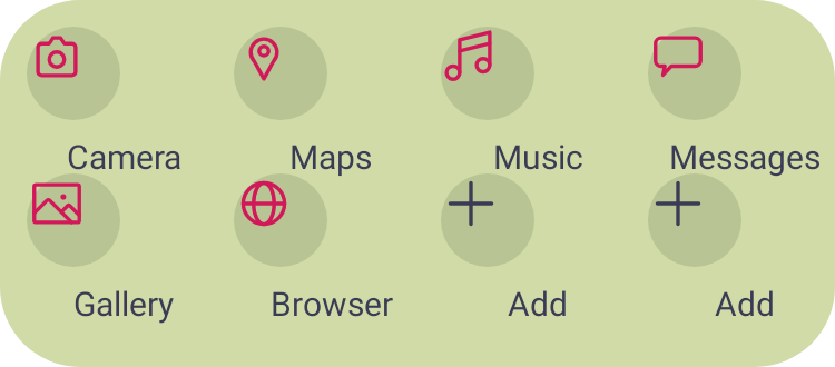App Grid in Pixel Era Dark