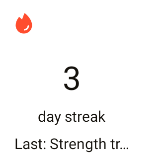 Workout Streak in Playgrid