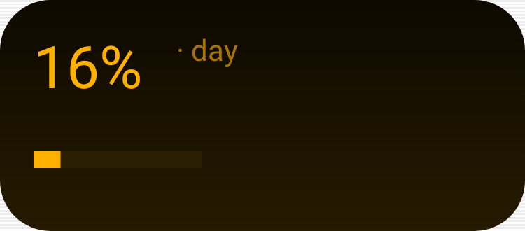 Day Progress in Terminal Amber