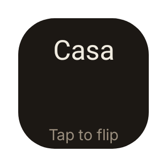 Language flashcard in Luxe