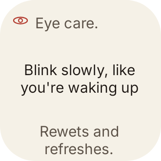 Eye-care blink in Paper
