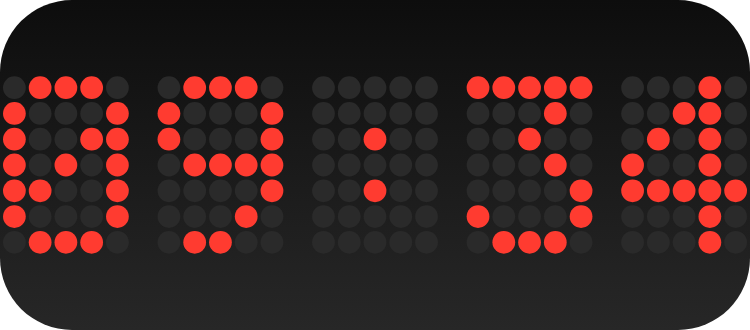 Dot-Matrix Clock in Eclipse
