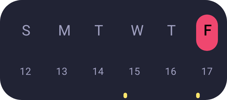 Week Strip in Pixel Era