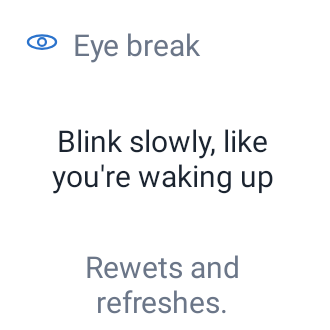 Eye-care blink in System