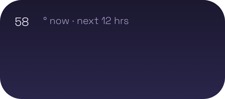 Hourly Forecast widget preview