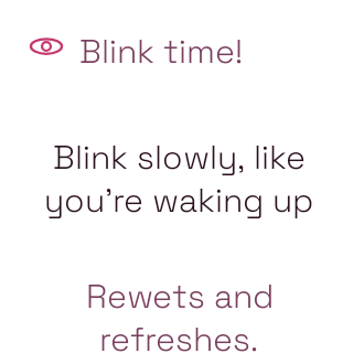 Eye-care blink in Kawaii