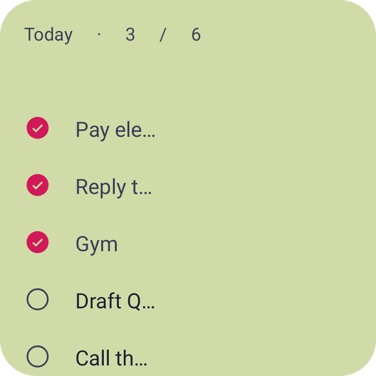 Todo checklist in Pixel Era Dark
