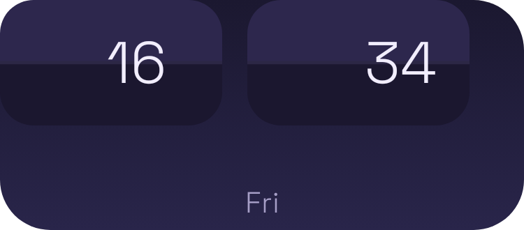 Flip Clock widget preview