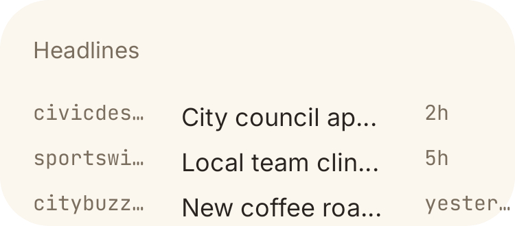 RSS Headlines in Crema