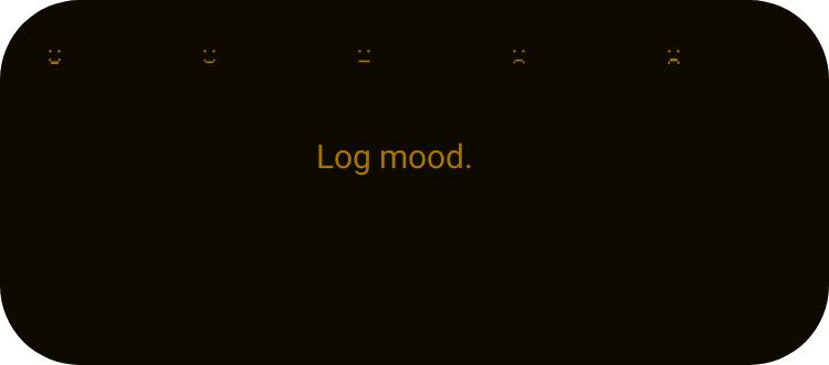 Mood Check-in in Terminal Amber