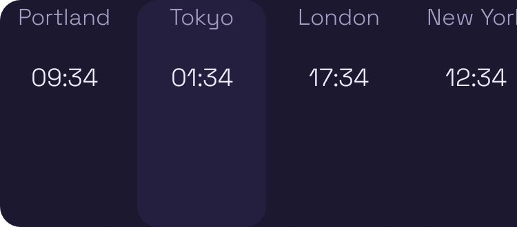 World Clock widget preview