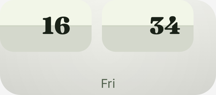 Flip Clock in Botanic