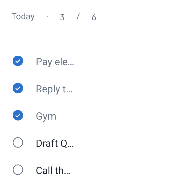 Todo checklist in System