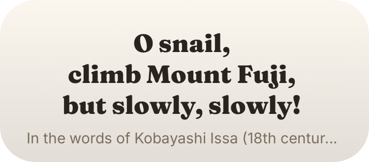 Poem / haiku of the day in Crema