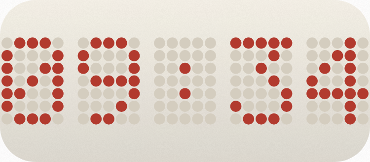 Dot-Matrix Clock in Paper