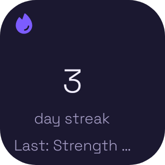 Workout Streak widget preview
