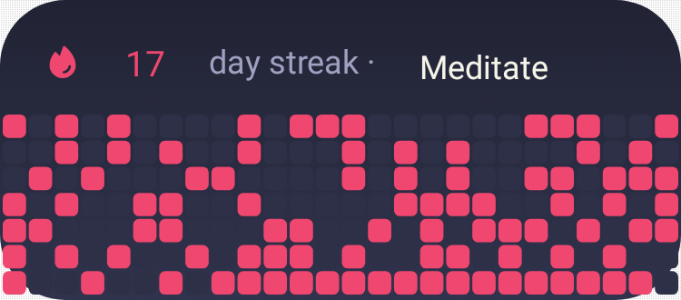 Habit grid in Pixel Era