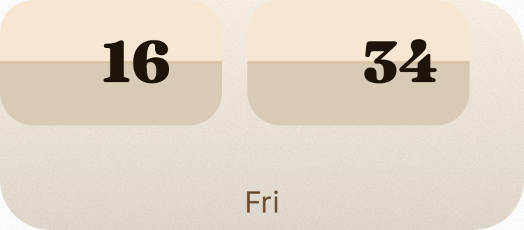 Flip Clock in Autumn Film