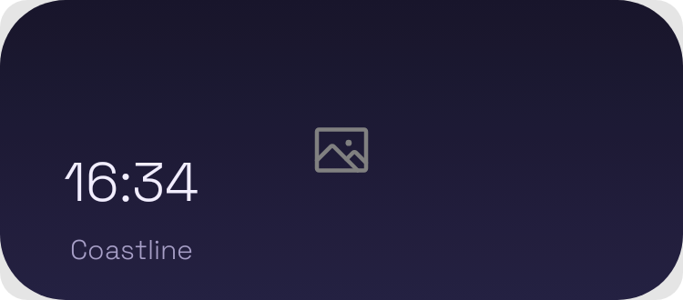 Album-art clock widget preview