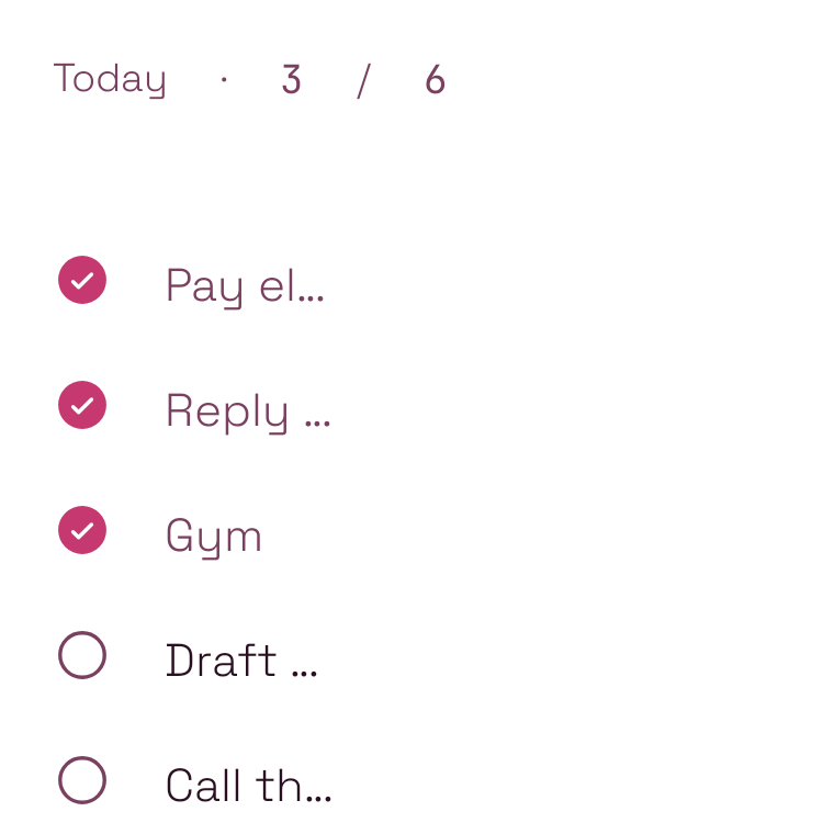 Todo checklist in Kawaii